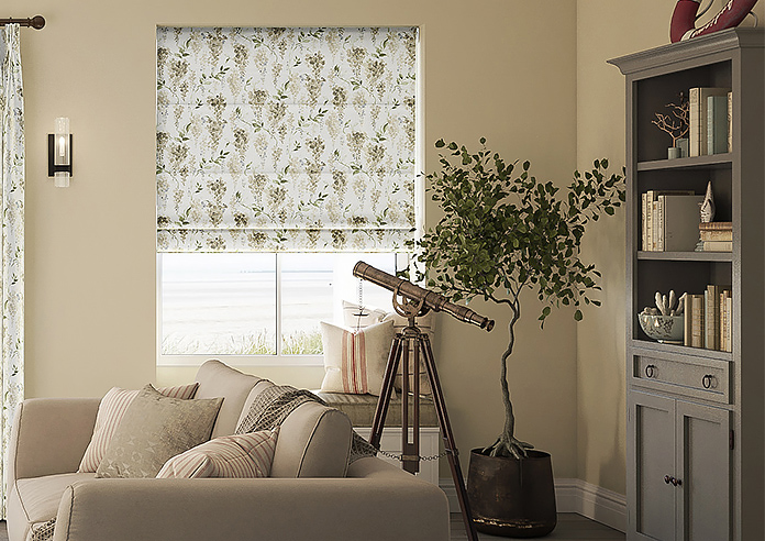 Wisteria Silk, Cool Taupe - Roman Blind - Image 3